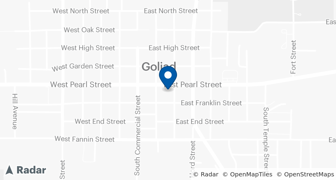 Map of Dairy Queen Location:: 243 E Pearl St, Goliad, TX, 77963-4221